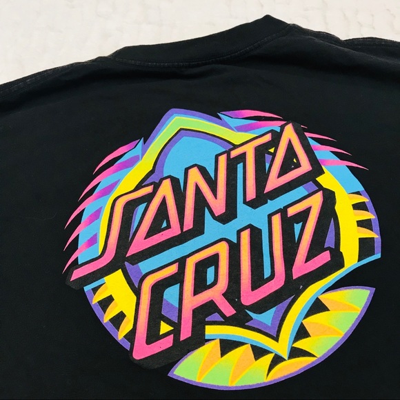 [Santa Cruz Slateboards] Rainbow Black Tee - Picture 8 of 8